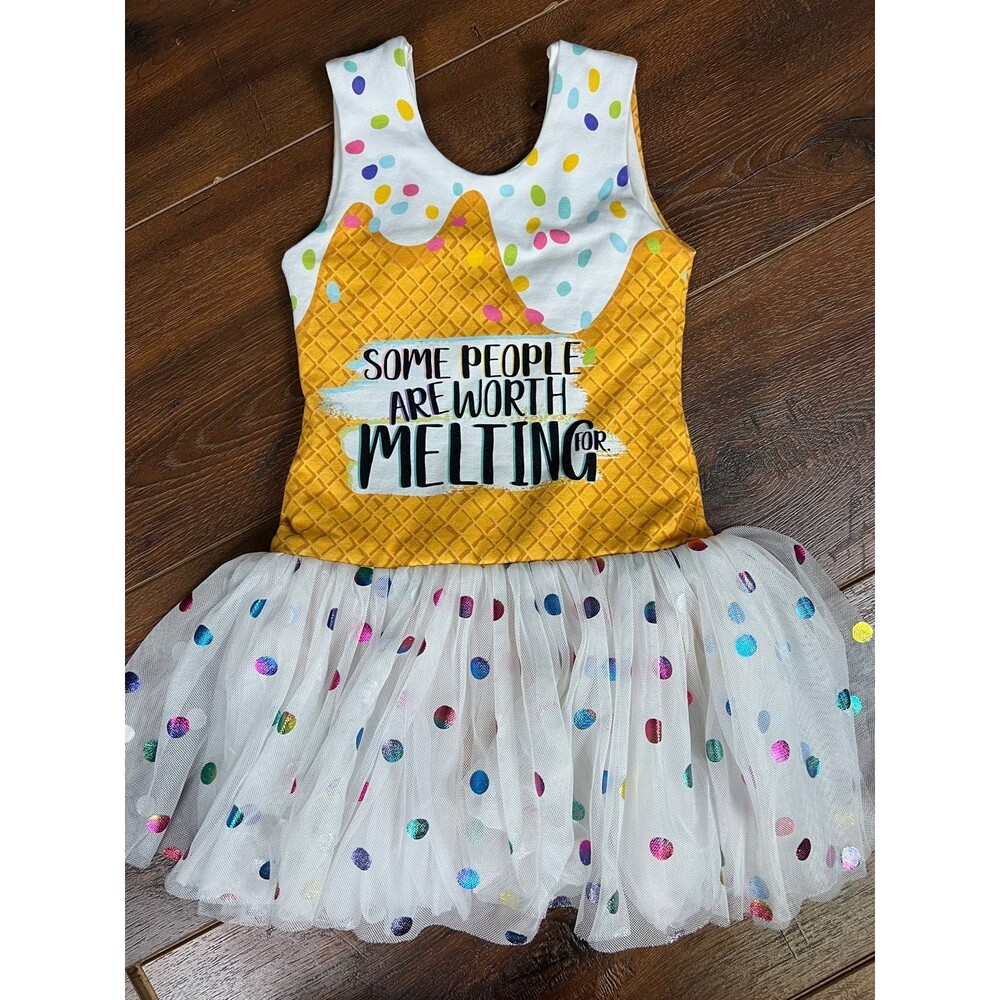Penelope Springs Handmade Olaf “Some People Are Worth Melting For” Skirted Rompe